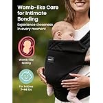 GROWNSY Baby Carrier Newborns to Toddlers, Ergonomic Baby Toddler Carrier Slings Wraps with Head Support, Easy to Wear,Infant Carrier Baby Gift,Travel and Hiking Friendly, for Babies 7 to 44 lb(Black) - Image 2