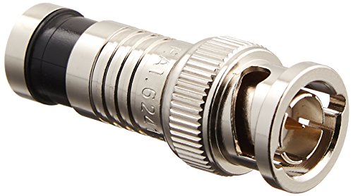 Platinum Tools 18038 BNC RG6 Compression, Nickel Plated, 25-Pack