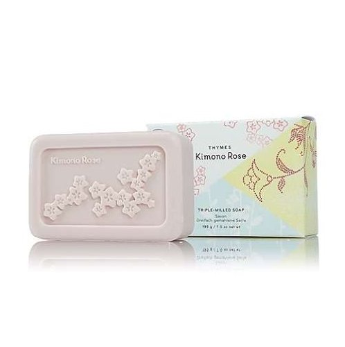 Thymes Kimono Rose Triple Milled Bar Soap Large 7 oz