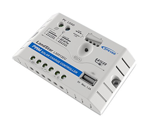 EPEVER® PWM Landstar EU Serie Laderegler charge controller LS EU 12V/24V mit USB Anschluss (LS0512EU (5A, 12V)), 2511205