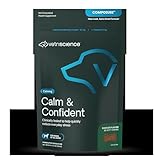 VetriScience Calm & Confident Chews, Composure Clinically Tested Calming and Anxiety Supplement for Dogs, Reduce Stress and Fear, Ideal for Thunderstorms, Fireworks and Travel, Chicken, 60 Count