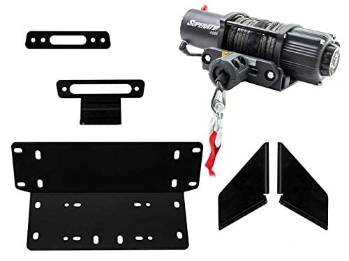 SuperATV Winch 4500 lb con placa de montaje para Kawasaki Teryx miniatura 1