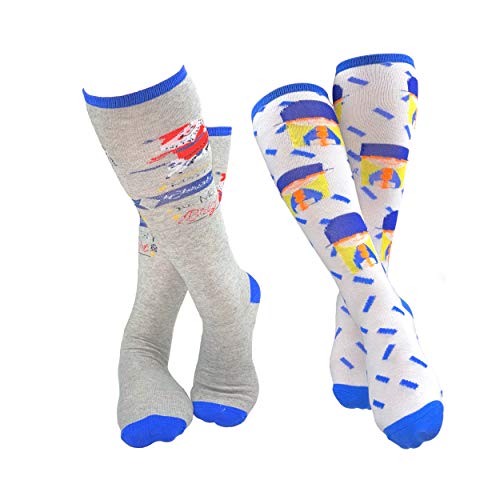 Girls' Mary Blair Cute Fun Artistic and Colorful Knee Hi Socks - 2 Pair