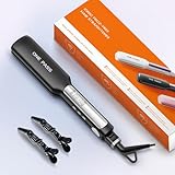 Faszin Professional Hair Straighteners, 42mm Wide-Plate Titanium Negative Ion Flat Iron, 30s Rapid Heating, Real-time Temperature Display, 11 Adjustable Temperature Levels (130-230℃)-Black - Image 7