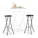 Produktbild Relaxdays Barhocker klappbar BASTIAN 2er Set, Wetterfest, Höhe 80 cm, Barstuhl Doppelpack, Kunststoff, Tresen, braun, 29 x 32.5 x 80 cm