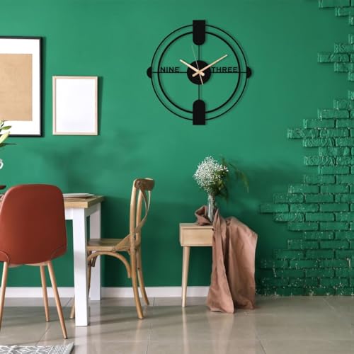 Image of Morden Metal Wall Clock for Living Room, Bedroom, Office, Kitchen, Stylish Wall Clock for Home and Hall, Designer Big Size Modern (DA-216, 60 CM)