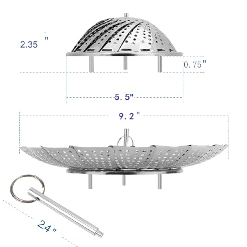 image for Vegetable Steamer Basket, Premium Stainless Steel Veggie Steamer Baske