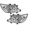 2x Scheinwerfer Frontscheinwerfer Rechts Links Kompatibel mit Mercedes Benz Sprinter 903 2003-2006 E-Prüf A9018202661 A9018202761