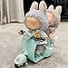 Loaesa Scooter Toy - with Light and Music, Big Into Energy Cute Have a Seat Motorcycles, Interactive Rotating Decor Desktop Ornaments Accessories Collectors (Blue)