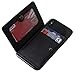 CheapSunday ID Card Holder for Back of Phone Leather Phone Wallet Stick On with Stand Flip Waterproof Leather Adhesive Wallet for Most Cellphones (Black)
