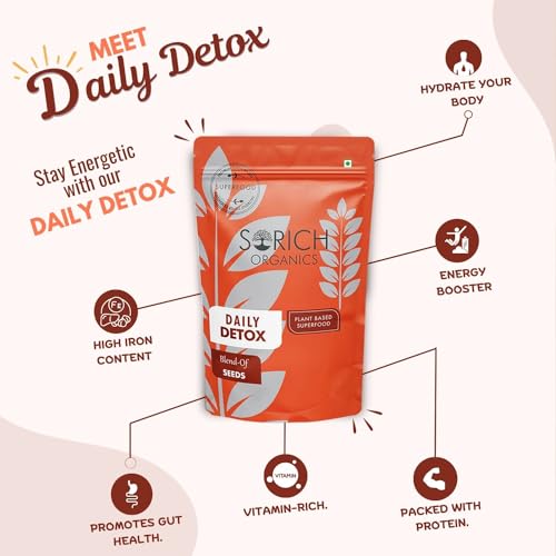 Image of Sorich Organics Daily Detox Seed Mix for Eating 250gm | Super Seeds Mix | Healthy Snacks | Diet Food | Vegan | Gluten Free | Zero Cholesterol