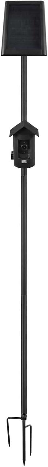 31.49-47.24inch Ground Stake Mount and Weatherproof Silicone Cover Skin Compatible with Stick Up Cam Battery Camera and Solar Panel Ground Stake Mounting Bracket (Black)