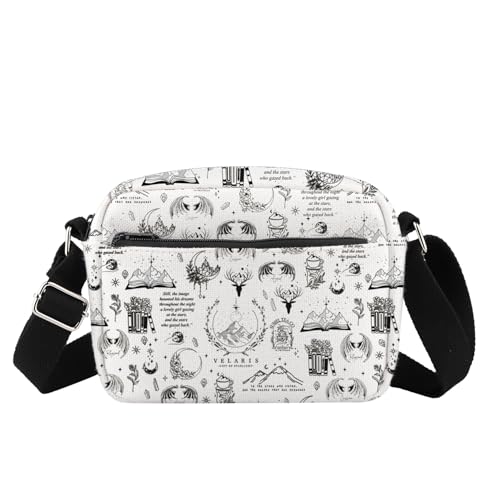 FOTAP Acotar Velaris Crossbody Bag ACOTAR Merch Velaris City of Starlight Merch The Night Court Inspire Messenger Bag (Velaris HB CB UK)
