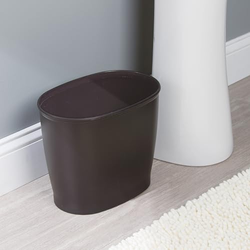 iDesign 93440EU Kent Badaccessoires, Ovaler Abfalleimer, Bronze
