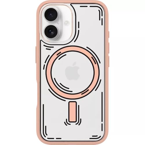 Image of OtterBox iPhone 16 (Only) - Symmetry Clear Series+ Case - Doodle Cover - Snaps to MagSafe - Ultra-Sleek - Raised Edges Protect Camera & Screen - Non-Retail Packaging