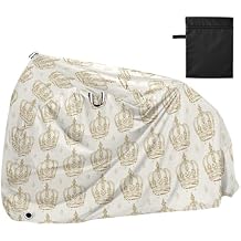 ALAZA Retro Gold Crown Bike Cover Waterproof Outdoor Ebike Bicycle Covers Tarp Protection for 1/2 Bikes, Sun UV Dust Wind Proof