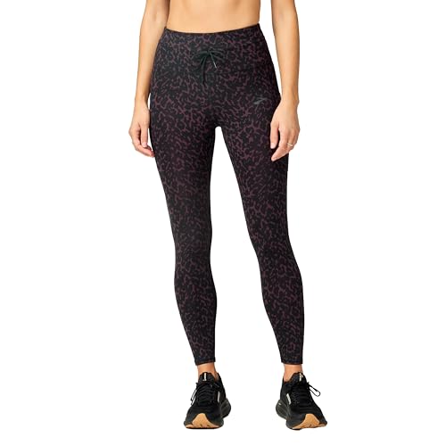 Brooks Women's Luxe Tight, Performance Sports Leggings with Pockets - Wildcat Cocoa - S