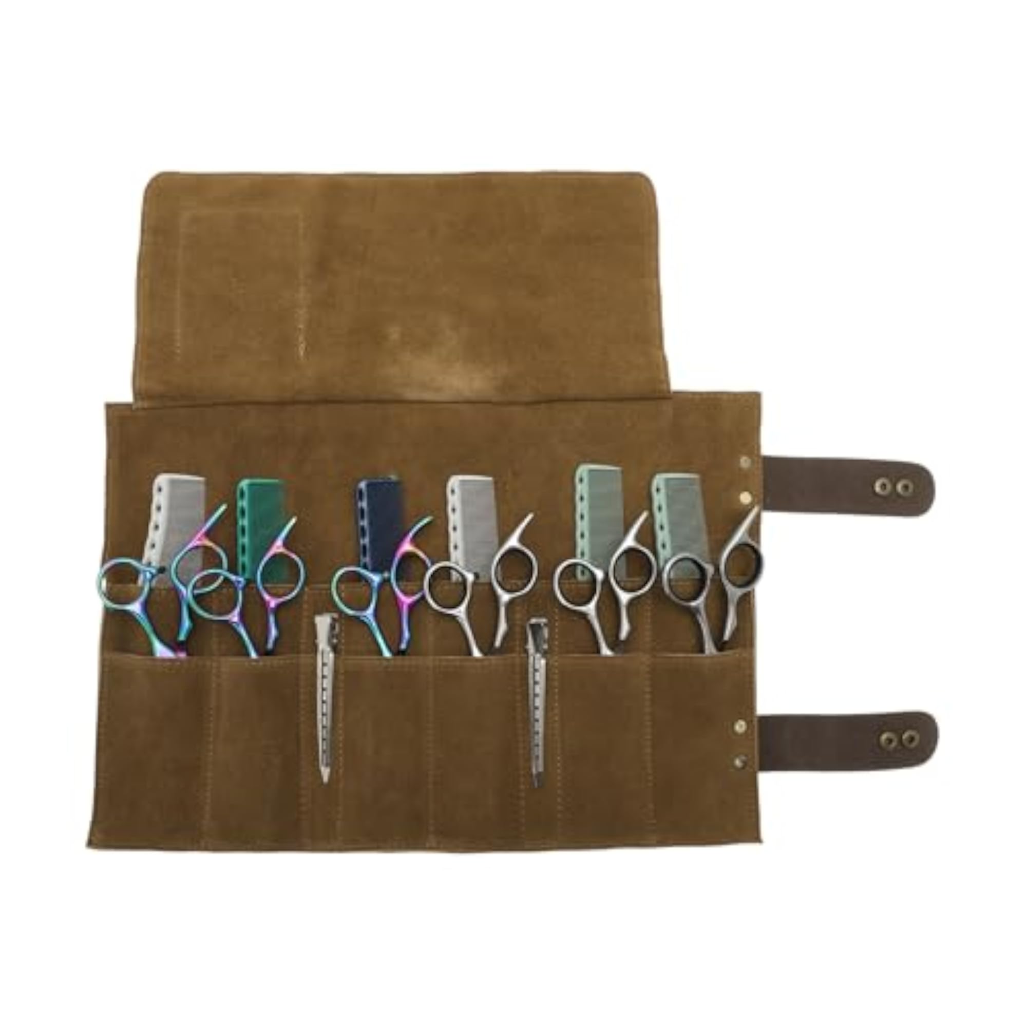 Durable Roll Up Barber Scissors Bag with Multi-Pockets