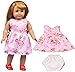 Jilibaba Gonna per bambola con vestiti della biancheria intima per 46cm/18in Bambola Bambola Vestito Mutandine Abiti Casual Costume Accessorio 2 pz/set (D)