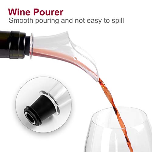 Ycljnjh Electric Bottle Opener Set Battery-Powered Automatic Bottle Opener Set Including Electric Wine Opener, Vacuum Stopper, Aluminum Foil Cutter, Wine Pourer, 4 In 1 Gift Set For Wine Lovers, Black #TOP5