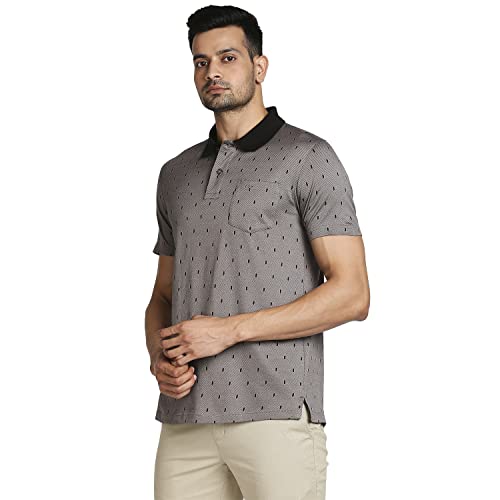 Image of Colorplus Men's Pure Cotton Solid Pattern Classic Fit Polo Neck Half Sleeve Casual T-Shirt