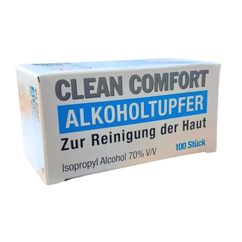 Hisopos de alcohol ratiomed 6 x 3 cm, 100 unidades, paquete grande, almohadillas de alcohol, toallitas de limpieza antisépticas