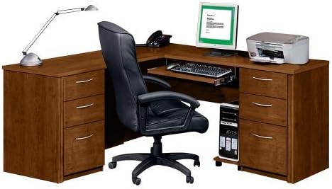 Bestar Office Furniture Embassy Collection Tuscany Brown Reversible L-Desk