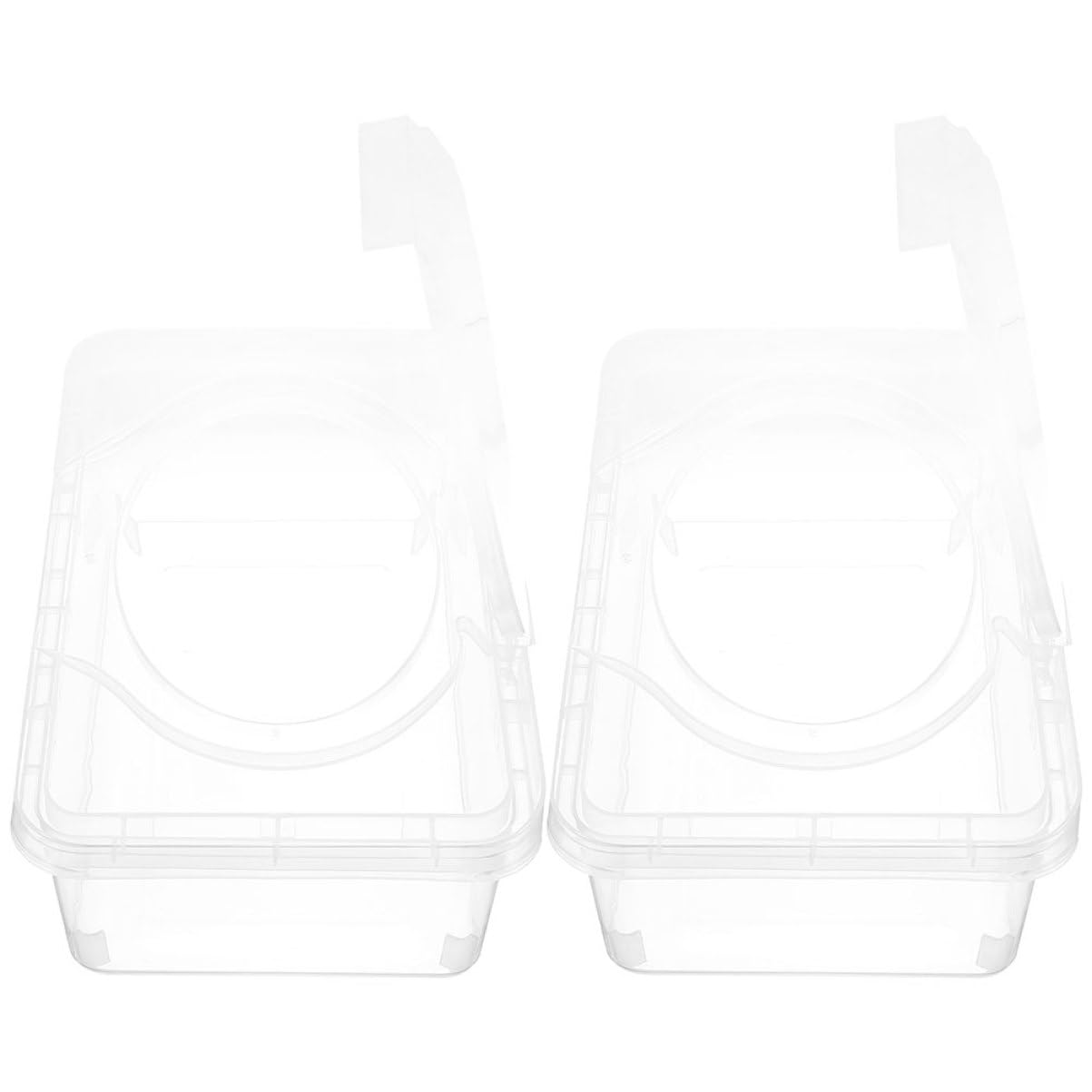 PRETYZOOM 3 Ensembles Boite À Essuyer Étui À Lingettes Étui À Mouchoirs De Voyage Porte-Papier Hygiénique Distributeur De Lingettes Lestées Conteneur De Mouchoirs PP Transparent 2 Pièces * 3