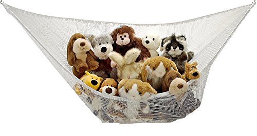 Jumbo Toy Hammock - Organize Stuffed Animals Or Children's Toys With The Mesh Hammock. Looks Great With Any Décor While Neatly Organizing Kid’s Toys And Stuffed Animals. Expands To 5.5 Feet - White #TOP1