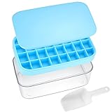 【Aplicaciones amplias】 Nuestra bandeja de cubitos de hielo de silicona no se limita a hacer hielo, también es ideal para hacer todo tipo de helado de bricolaje, como helado, pudín, gelatina y congelación de frutas, jugos, whisky, cócteles, yogur, café, comida para bebés, etc.
