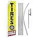 Infinity Republic - Tires Sale Banner Swooper Flag & Pole Kit - Perfect for Dealerships, Shops, Car Lots, Stores, etc!