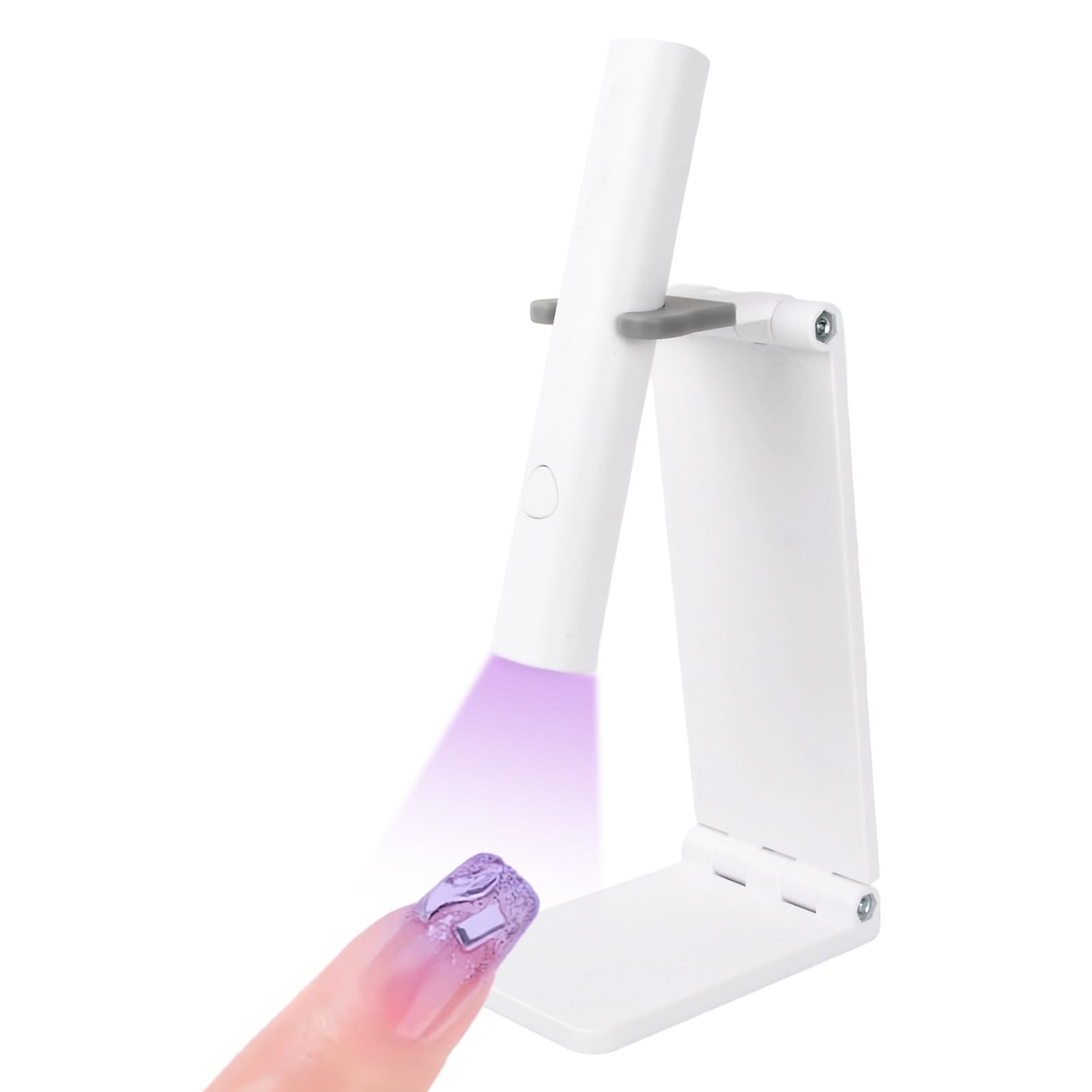 Mini Lampada UV LED Unghie, Lampada Gel Unghie Portatile con Supporto, USB Ricaricabile e Senza Fili, 2 Timer 20/60s, Fornetto per Unghie Semipermanente Asciugatura Rapida