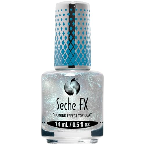 Seche FX Diamond Effect Top Coat - Blue, Transforming Topper,