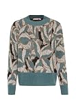 HALLHUBER Jacquardpullover aus flauschigem Merinowolle-Mohair-Mix Oversized Eucalyptus, 36