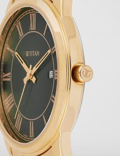 Image of Titan Karishma Festive 3.0 Quartz Green Round Dial Men's Watch | Stainless Steel Strap Material | Watches for Men Analog - 10060YM05