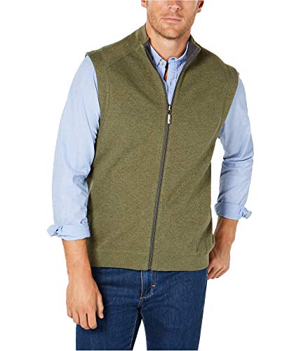 Tommy Bahama Mens Reversible Outerwear Vest, Green, X-Large