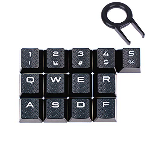 Image of 13 Keys Non-Slip Backlit keycaps Gaming Performance FPS MOBA Key Caps OEM Profile for Corsair K70 RGB K95 K65 K68 K63 K100 Mechanical Gaming Keyboards DIY Replace (Black)