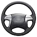 Produktbild unknow Handgenähte Auto-Lenkradabdeckung aus schwarzem PU-Leder für Toyota Fortuner Hilux 2012 2013 2014 2015