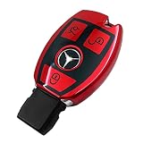 Creativity Suitable for Mercedes Benz key cover. Beautiful TPU Key Case Compatible with CLS CLK AMG ML C CL E S SL SLK G GLC GLE GLS M R Smart Remote Key (Red Key Cover)