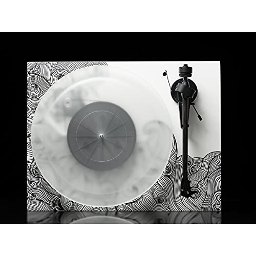 Pro-Ject Debut Carbon Esprit (Dc) Ps01 Turntable - Wave By Parov Stelar, Limited Edition Record Player, 8.6″ Carbon Tonearm, Ortofon 2M Magnetic Cartridge, Music Memorabilia Vinyl Player - Black/White #TOP2