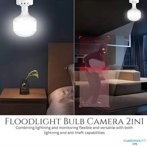 Image of XUGA Cybernautt Series V7B 5MP Fisheye Wireless CCTV Camera | Panoramic View, Night Vision, Motion Detection, WiFi Surveillance, Home Safety