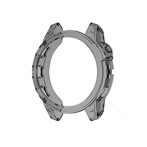 KAPPDE New Smart Watch Protection Cover for Garmin Fenix 7 7X 7S 5S 5 5X Plus 6S 6 6X Pro Hollow Soft TPU Case Screen Protective Cover (Color : Black, Size : for Fenix 6X 6XPro)