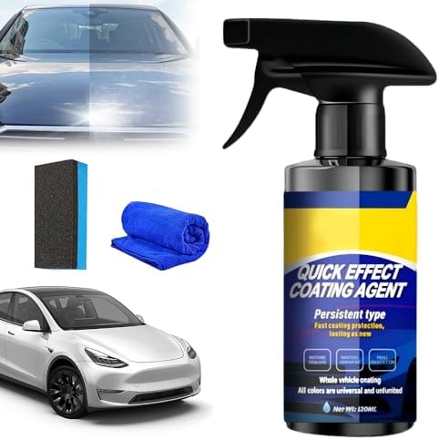 Quick Effect Car Coating Spray with Sponge and Towel,1 Pack