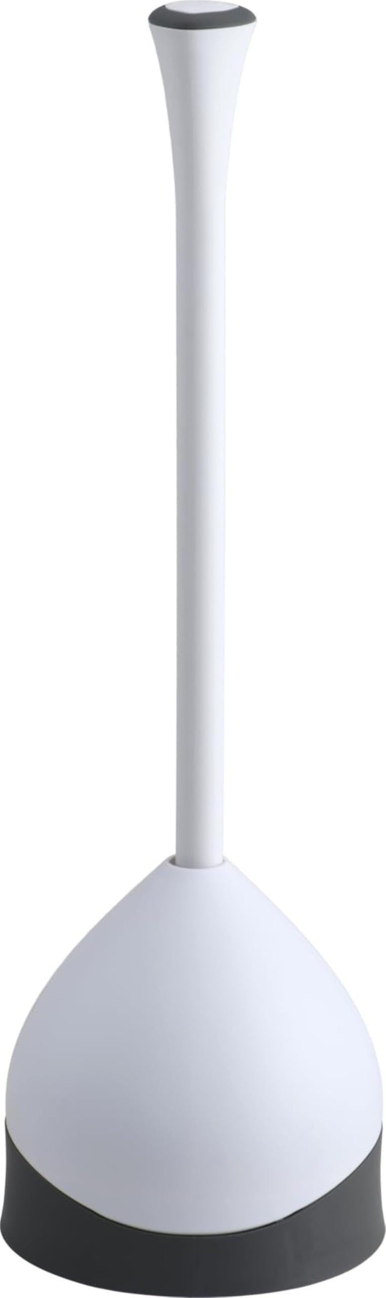 White Heavy-Duty Toilet Plunger with Hideaway Holder Caddy Z870