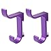 Aexit 2 sztuki aluminiowy wieszak na ręczniki łazienkowy wieszak na szlafrok fioletowy 85mm(2 Pièces de montage mural en aluminium porte-serviette de bain robe mauve cintre crochets 85mm