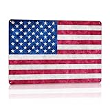 American Flag Wall Art, Metal American Flag Wall Decor, Gift for Veteran Day Metal Aluminium Plate Sign for Farmhouse Army Navy Home Living Room Bedroom Office Garden Outside decor