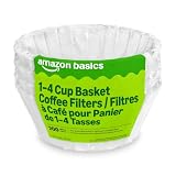 Amazon Basics Basket Coffee Filters for 1-4 Cup Coffee Makers...