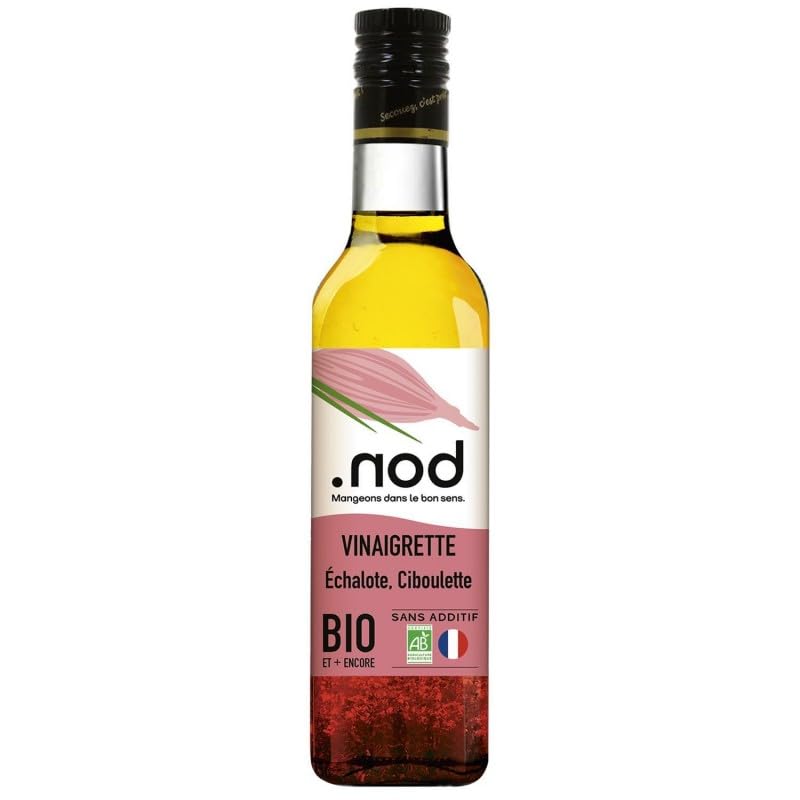 Vinaigrette Bio Échalote et Ciboulette NOD 240ml - Savoureuse et saine - Idéale pour vos salades - Épicerie Diététique et Nutrition - Le Lot De 3