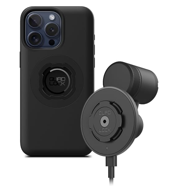 Quad Lock Vent Car Mount Kit with Wireless Charging Head and MAG iPhone 15 Pro Max Case