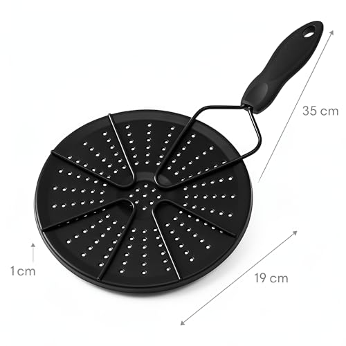 Image of Heavy Stainless Steel Heat Diffuser Plate for Gas Stove Best Nonstick BBQ Frying Plate Flame Tamer Simmer Plate Even Heat Cooking Roti Papad Milk Tea Coffee Fast Heating Kitchen Black